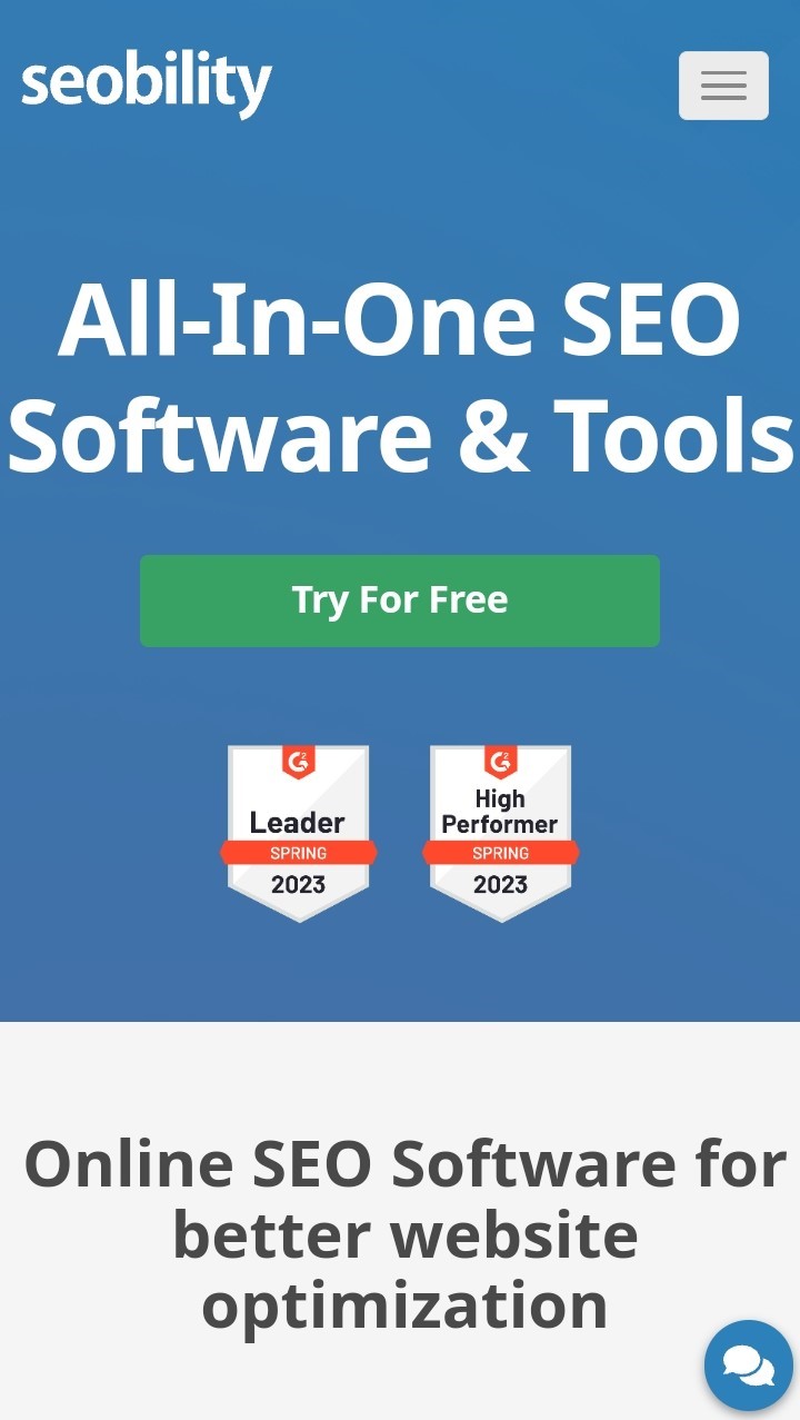 Seobility’s homepage