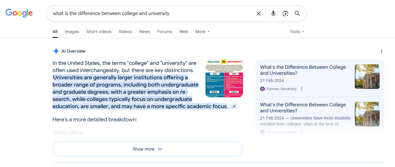 example of an AI overview