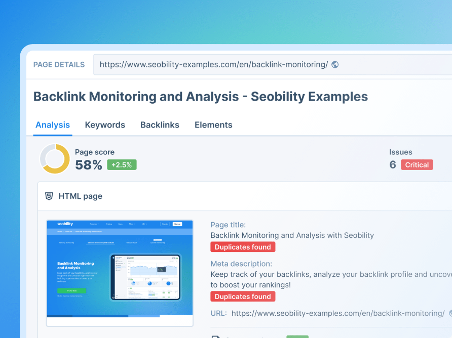 analyze each page in detail