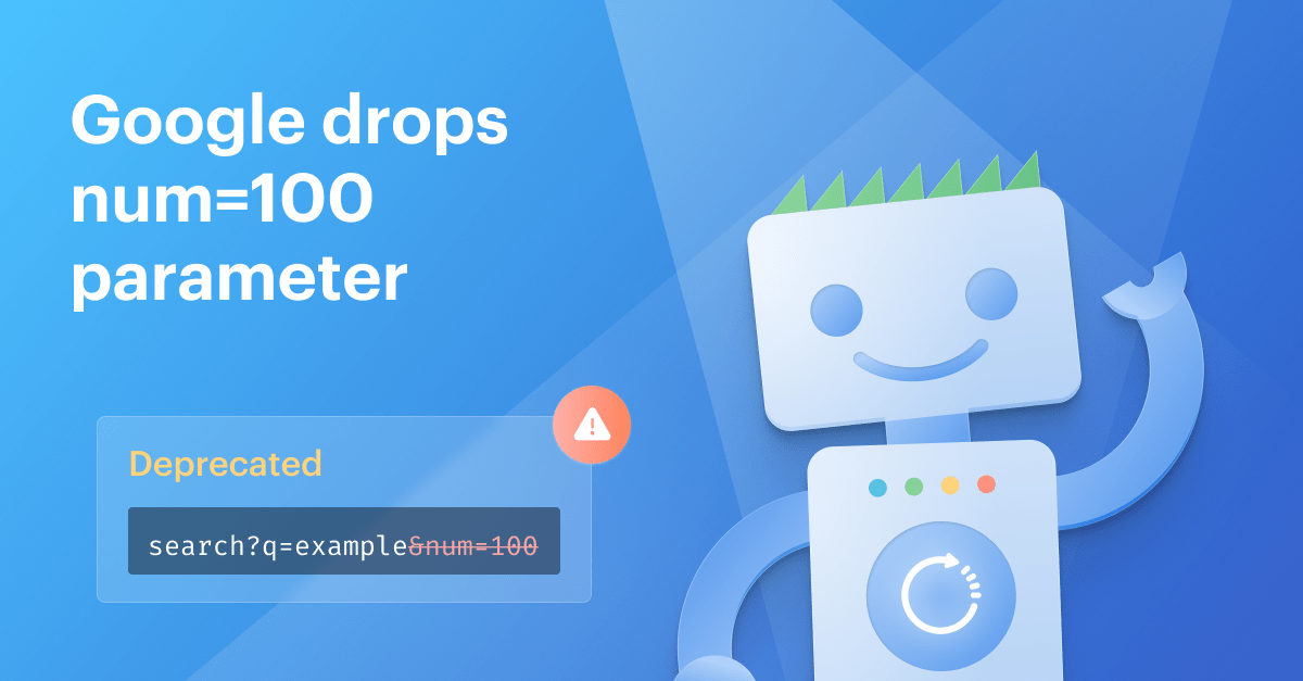 Google drops num=100 parameter header